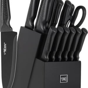 Kitchen Knife Set with Block Self Sharpening